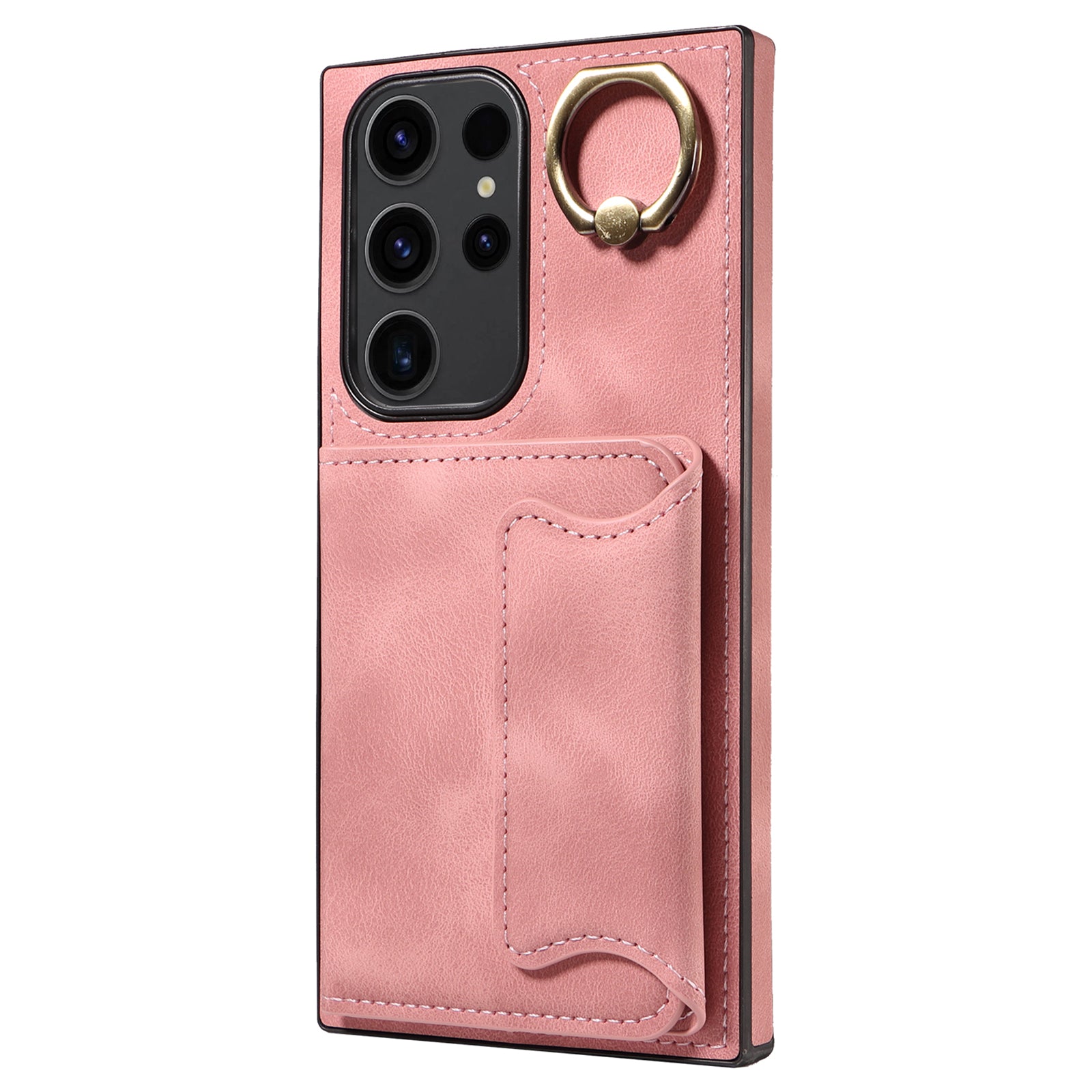 001 For Samsung Galaxy S23 Ultra PU Leather TPU Card Holder Phone Case Ring Kickstand Skin-touch Cover 001 For Samsung Galaxy S23 Ultra PU Leather TPU Card Holder Phone Case Ring Kickstand Skin-touch Cover